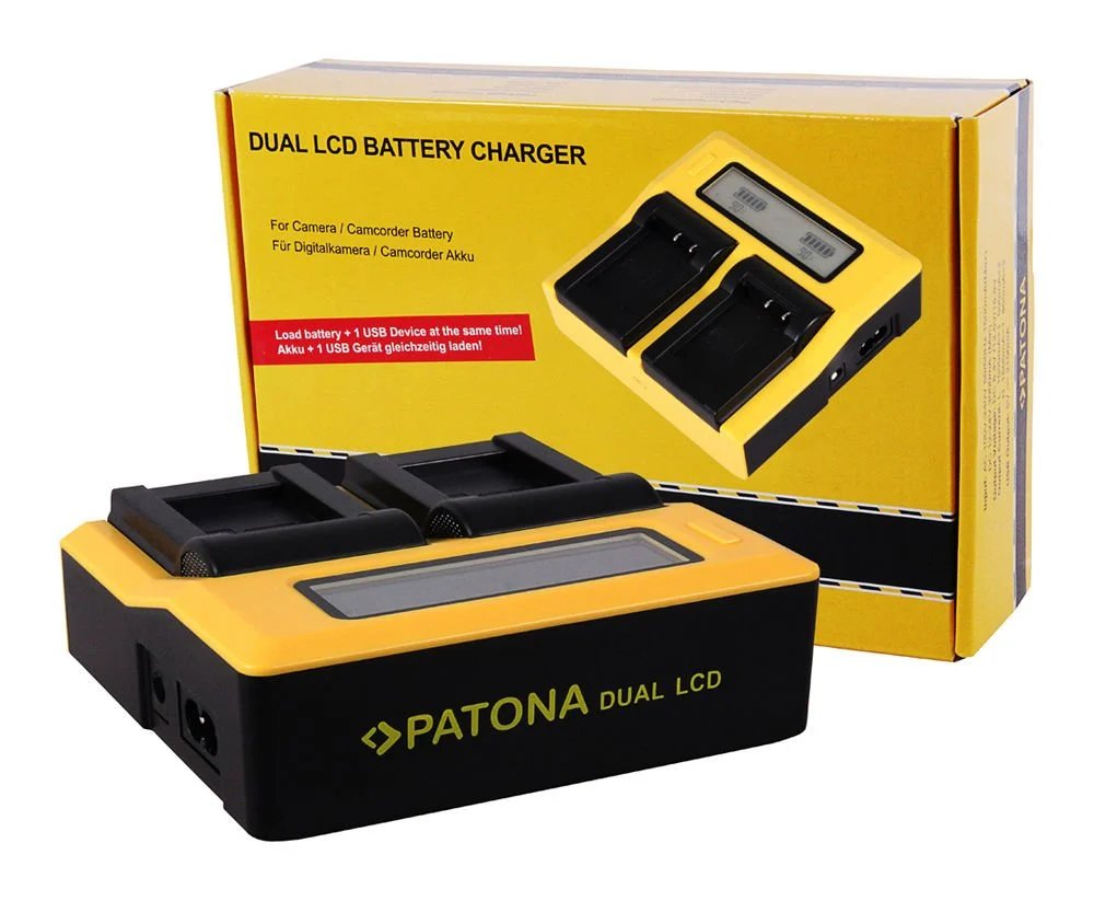 Patona 7645 İkili LCD Ekranlı USB Şarj Aleti Fujifilm NP-W126 İçin