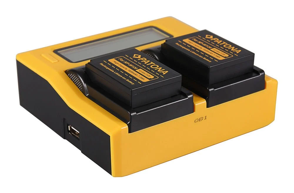 Patona 7645 İkili LCD Ekranlı USB Şarj Aleti Fujifilm NP-W126 İçin