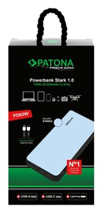 Patona 9991 Premium Powerbank Stark 1.0, PD65W, 20.000mAh - Thumbnail