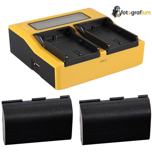 Patona LP-E6NH İçin İkili Şarj Aleti + 2 adet Patona Protect Canon LP-E6NH Batarya