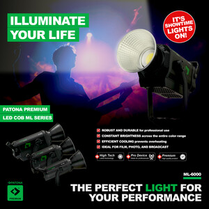 Patona ML-6000 600W Bi-Color LED Üçlü Video Işık Kiti - Thumbnail