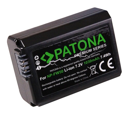 Patona NP-FW50 İçin Şarj Aleti + Patona Premium Batarya Sony NP-FW50