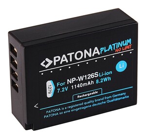 Patona NP-W126 İçin İkili Şarj Aleti + 2 Adet Patona Batarya Fuji NP-W126S - Thumbnail