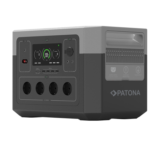 Patona Platinum Taşınabilir Güç İstasyonu Autarc 2000 / 2000W PD100W USB-C USB-A QC AC DC / LiFePO4