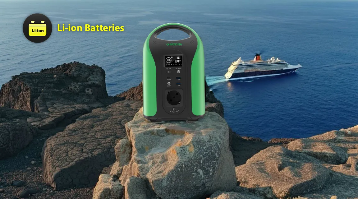 Patona Premium Taşınabilir Güç İstasyonu Outdoor 300 - 300W/220V USB5V/3A QC3.0 DC12V/5A - Thumbnail