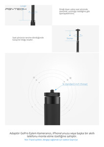 Pgytech El Grip ve Uzatma Tripod (P-GM-105) - Thumbnail