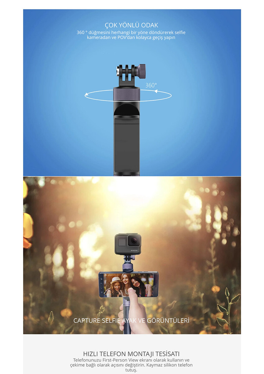 Pgytech Hand Grip & Tripod for Osmo Pocekt and Action Camera