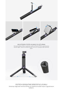 PGYTECH Hand Grip & Tripod for Action Camera (P-GM-104) - Thumbnail