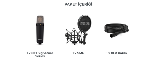 Rode NT1 Signature Series Stüdyo Condenser Mikrofon (Siyah)