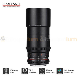 Samyang 100mm T3.1 VDSLR ED UMC Makro Cine Lens (Nikon F) - Thumbnail
