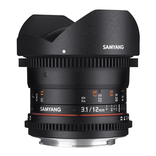 Samyang 12mm T3.1 VDSLR ED AS NCS Balık Gözü Cine Lens (Canon EF)