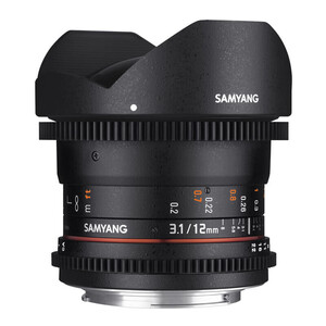 Samyang 12mm T3.1 VDSLR ED AS NCS Balık Gözü Cine Lens (Nikon F) - Thumbnail