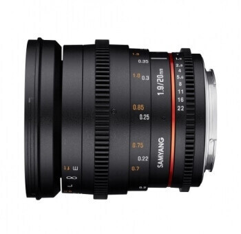 Samyang 20mm T1.9 ED AS UMC Cine Lens (Sony E)