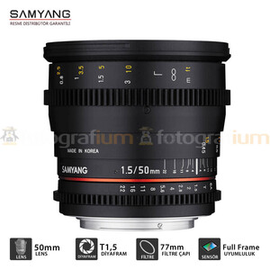 Samyang - Samyang 50mm T1.5 AS UMC VDSLR II Lens