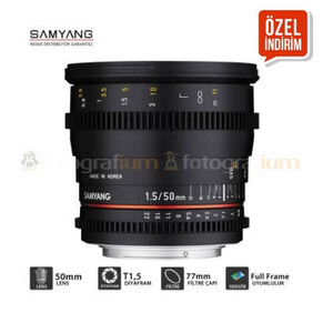 Samyang 50mm T1.5 AS UMC VDSLR II Lens - Thumbnail