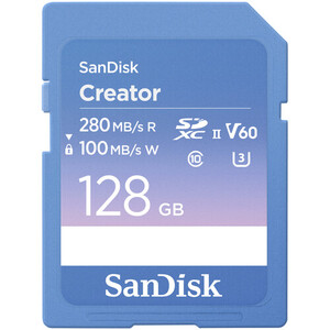 Sandisk - SanDisk 128GB 280MB/s Creator Series V60 UHS-II SDXC Hafıza Kartı