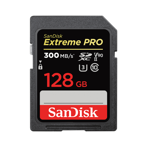 SanDisk 128GB 300mb/s Extreme PRO SDXC UHS-II V90 (SDSDXDK-128G-GN4IN)