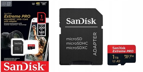 SanDisk 1TB 200MB/s Extreme PRO microSD Hafıza Kartı