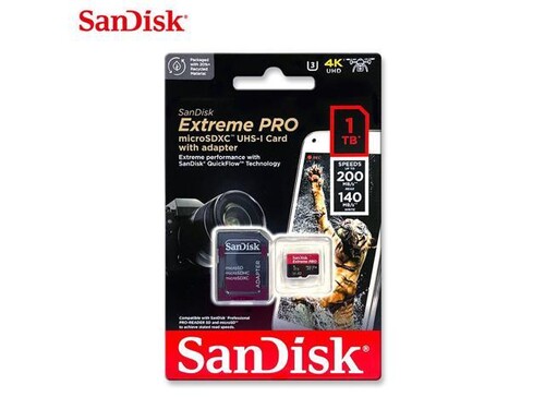 SanDisk 1TB 200MB/s Extreme PRO microSD Hafıza Kartı