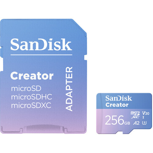SanDisk 256GB 190MB/s Creator Series V30 UHS-II MicroSD Hafıza Kartı