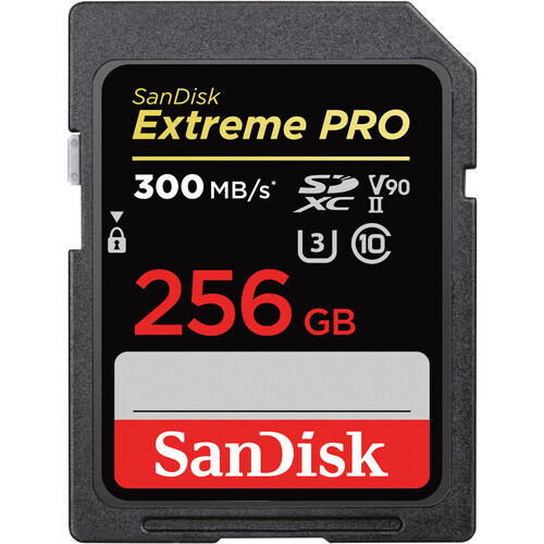 SanDisk 256GB 300MB/s Extreme PRO V90 SDXC Hafıza Kartı (SDSDXDK-256G-GN4IN)