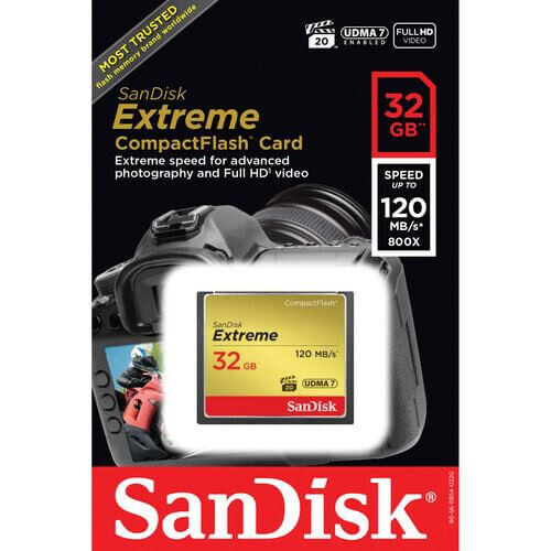 Sandisk 32GB 120MB/s Extreme CompactFlash