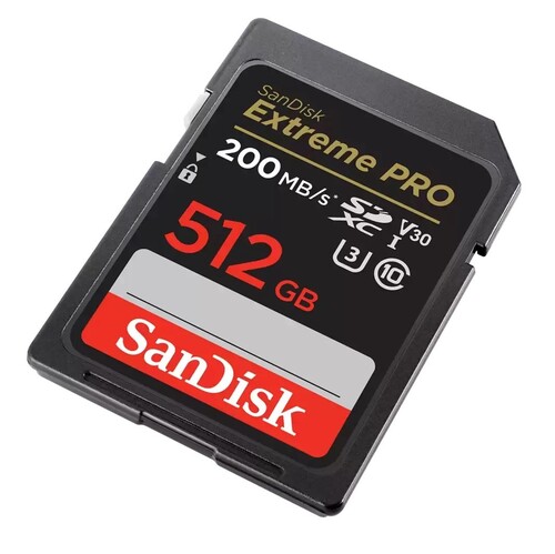 SanDisk 512GB 200mb/sn Extreme Pro SD Hafıza Kartı