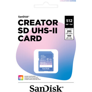 SanDisk 512GB 280MB/s Creator Series V60 UHS-II SDXC Hafıza Kartı - Thumbnail