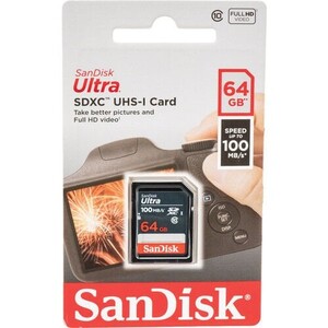 Sandisk 64GB 140mb/sn Ultra SDXC Hafıza Kartı - Thumbnail
