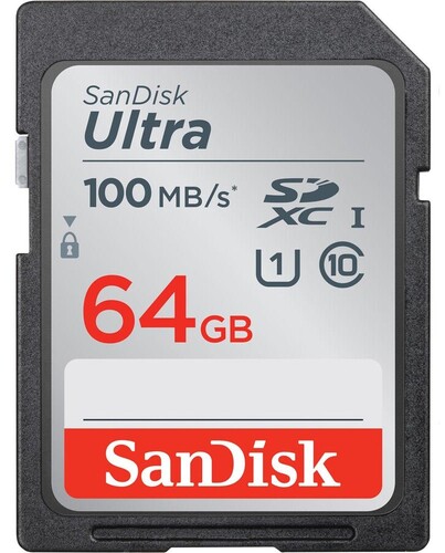 Sandisk 64GB 100mb/sn Ultra SDXC Hafıza Kartı