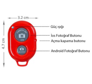 Sanger SG-R01 Telefon Bluetooth Kumanda Kırmızı - Thumbnail