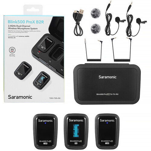 Saramonic Blink500 ProX B2R 2 Kişilik Kablosuz Yaka Mikrofonu