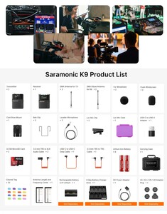 Saramonic K9 Digital DUO UHF Kablosuz Yaka Mikrofonu - Thumbnail