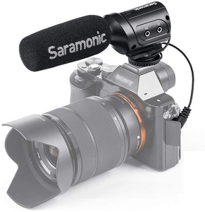 Saramonic - Saramonic SR-M3 Ekstra Mikrofon Girişli ve Kulaklık Çıkışlı Shotgun Mikrofon