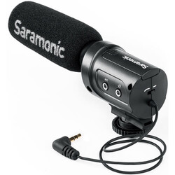Saramonic SR-M3 Ekstra Mikrofon Girişli ve Kulaklık Çıkışlı Shotgun Mikrofon - Thumbnail