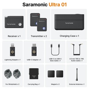 Saramonic - Saramonic Ultra 01 2 Kişilik Kablosuz Yaka Mikrofonu (1)