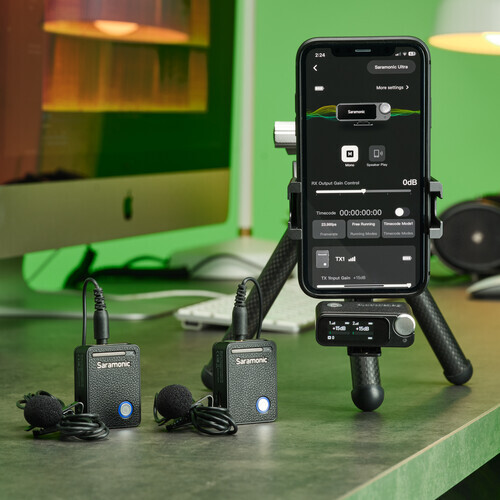 Saramonic Ultra 2 Kişilik Kablosuz Lavalier Yaka Mikrofonu (Beyaz)