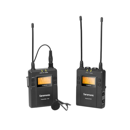 Saramonic UwMic9 RX9 TX9 1 Verici 1 Alıcı Kablosuz Yaka Mikrofonu
