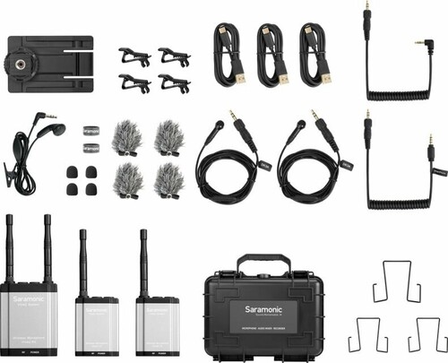 Saramonic Vlink2 Kit2 (TX+TX+RX) 2.4 GHz Kablosuz Mikrofon Sistemi