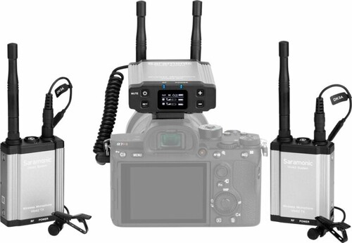 Saramonic Vlink2 Kit2 (TX+TX+RX) 2.4 GHz Kablosuz Mikrofon Sistemi