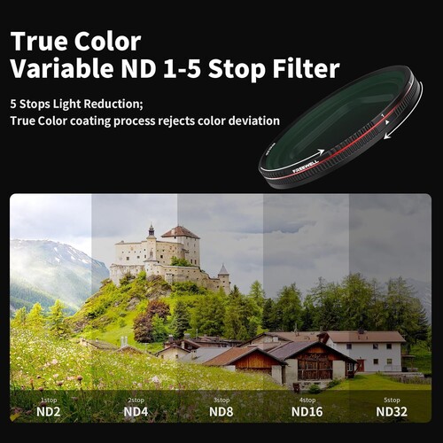 SHERPA SERIES TRUE COLOR VARIABLE ND 1-5 STOP FILTER
