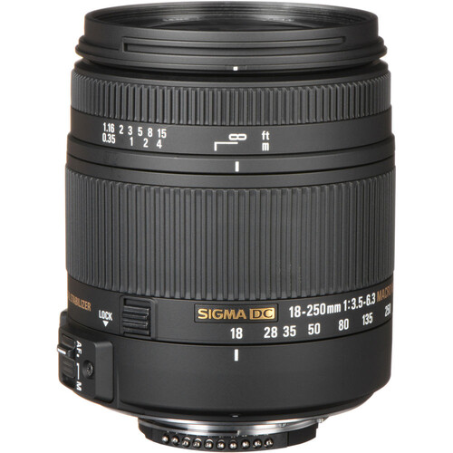 Sigma 18-250mm f/3.5-6.3 DC Macro OS HSM Lens (Canon EF)