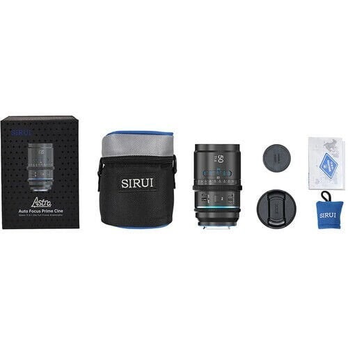 Sirui Astra Series AF 50mm T1.8 1.33x Full Frame Blue Flares Anamorphic Sony E Mount Lens
