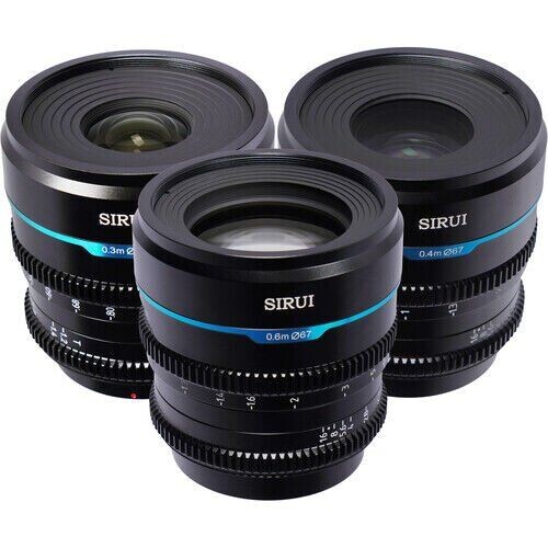 Sirui Night Walker T1.2 S35 Fujifilm X Mount Cine Prime 3'lü Lens Kit
