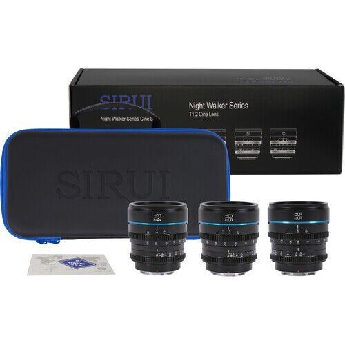 Sirui Night Walker T1.2 S35 Fujifilm X Mount Cine Prime 3'lü Lens Kit