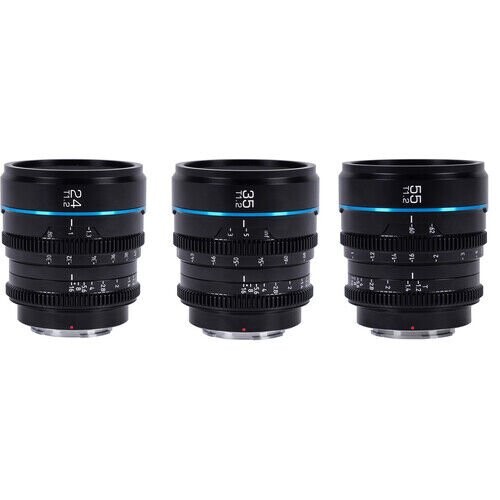 Sirui Night Walker T1.2 S35 Sony E Mount Cine Prime 3'lü Lens Kit