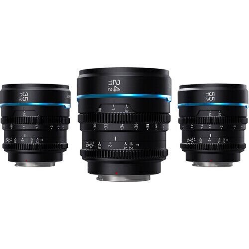 Sirui Night Walker T1.2 S35 Sony E Mount Cine Prime 3'lü Lens Kit