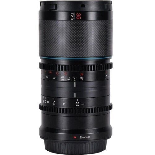 Sirui Saturn 35mm T2.9 1.6x Full-Frame Karbon Fiber Anamorfik Lens (E Mount, Mavi Flare)