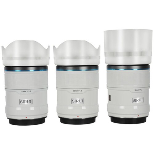 Sirui Sniper 23mm, 33mm, 56mm f/1.2 Autofocus 3 Lens Kit (FujiFilm X, Beyaz)