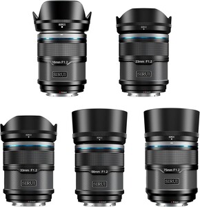 Sirui - Sirui Sniper F1.2 APS-C Autofocus Sony E Mount 5'li Lens Kiti (Siyah)